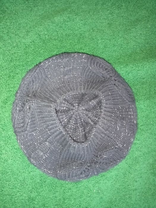 Czapka miękki beret szary