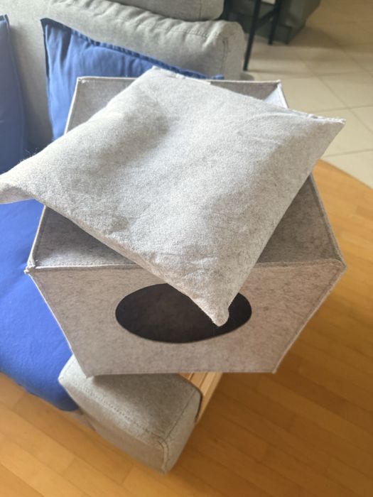 Nowy filcowy domek dla kota