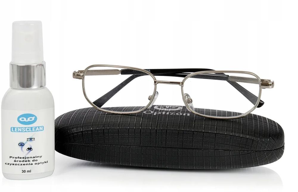 Okulary Korekcyjne Mocne Metalowe Plus Sześć +6,00 Do Czytania