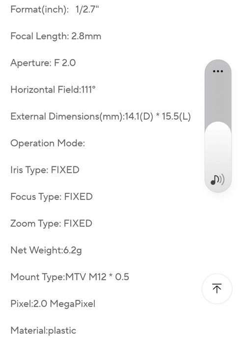 Відеокамера 2 mp 2.8 mm з IR фільтром