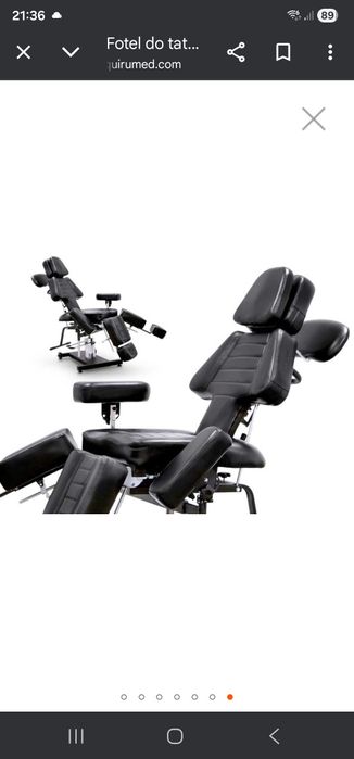 Fotel do tatuażu - hydrauliczny,czarny z pełną regulacją