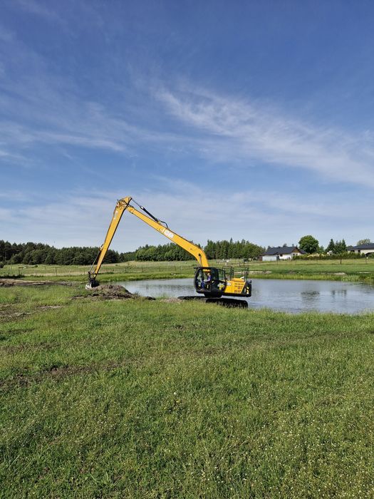 Kopanie stawów czyszczenie głębokie wykopy koparki Long
