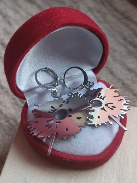 Przepiękne oryginalne kolczyki dmuchawce kolczyki stal nierdzewna