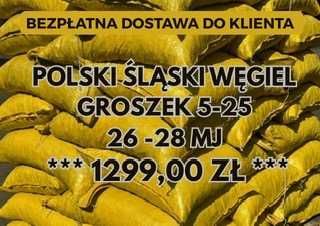 POLSKI WĘGIEL : GROSZEK 5-25, 26-28MJ - Transport Gratis !