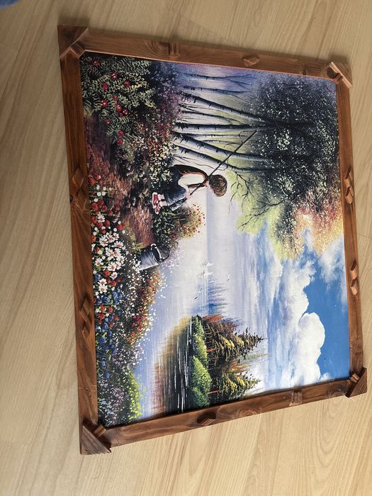 Obraz chłopiec na rybach