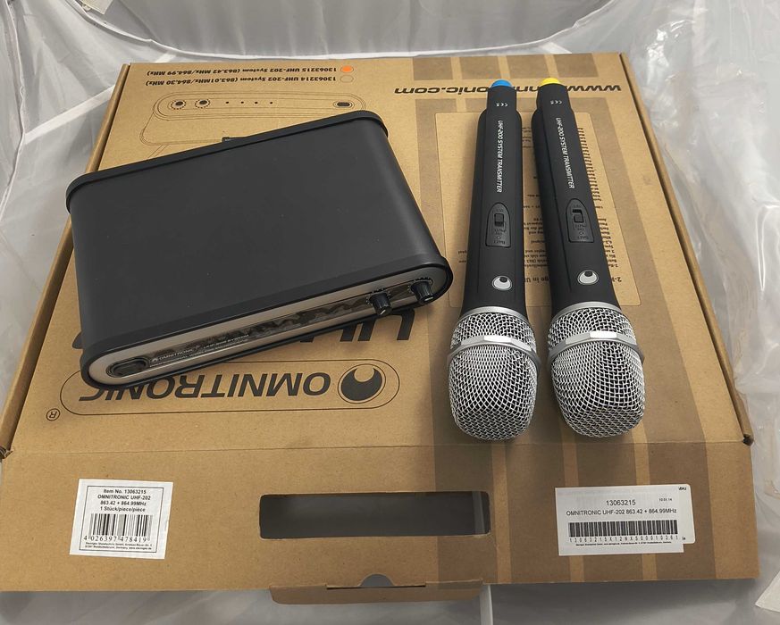 Mikrofony Omnitronic UHF-202 komplet