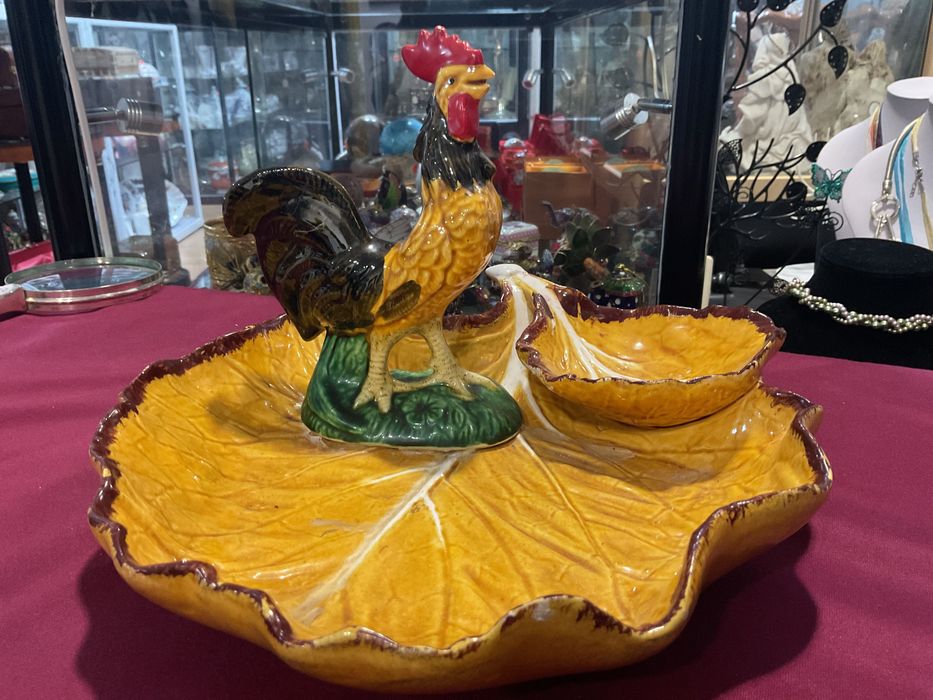 Bordalo prato para apetizers com galo 25x17 cm