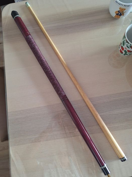 Taco de Bilhar / Snooker de 2 Peças – 1,50 m (Rosca de Metal)