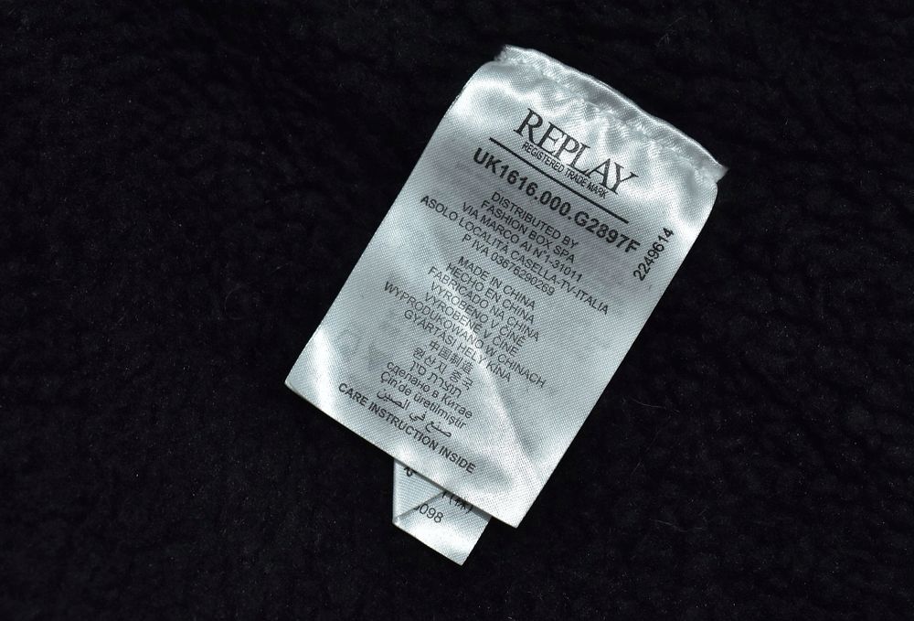 Replay Czarny Wełniany Rozpinany Sweter Męski M