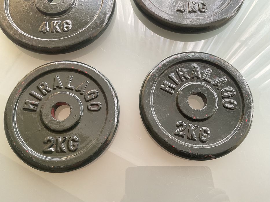 Par discos musculacao de 4kg e 2kg