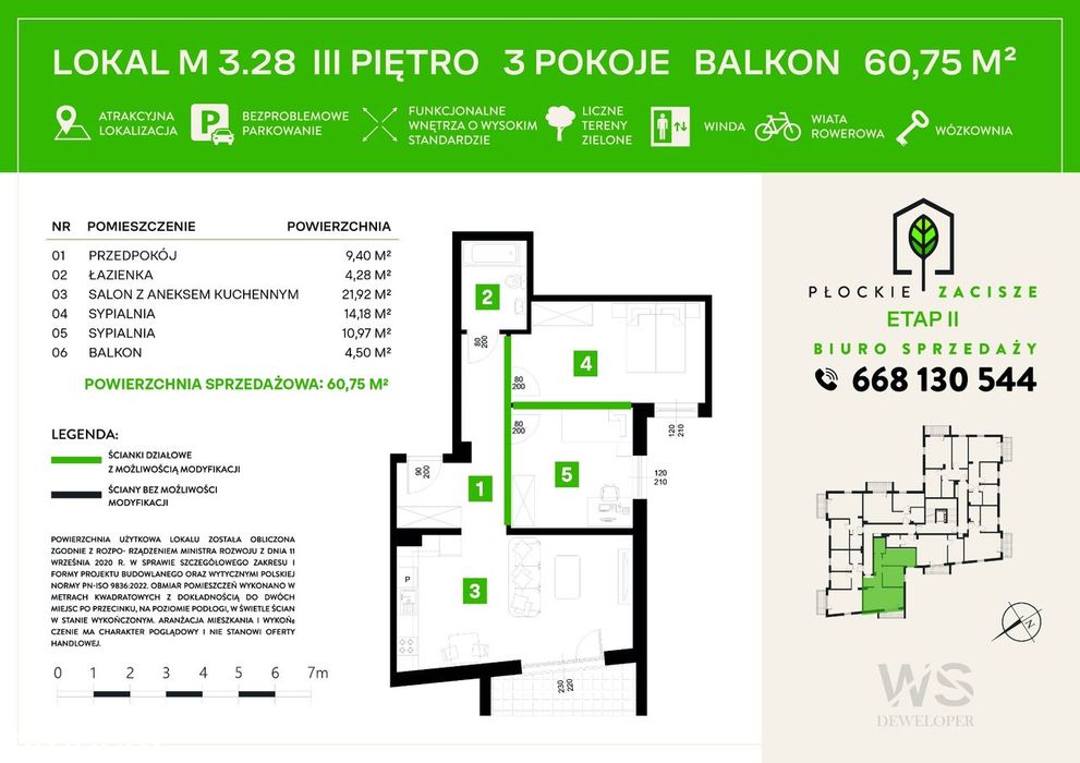 Płockie Zacisze Etap II - 60,75m2