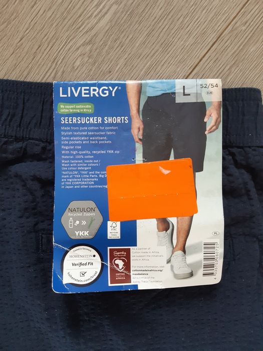 Szorty męskie krótkie spodenki granatowe marki Livergy w rozmiarze L