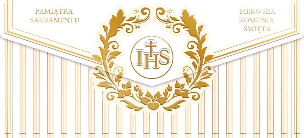 Koperta komunijna w paski. Henry