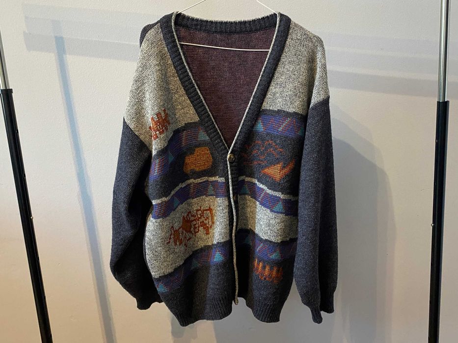 Vintage Męski Sweter 50% Wool Rozmiar 56