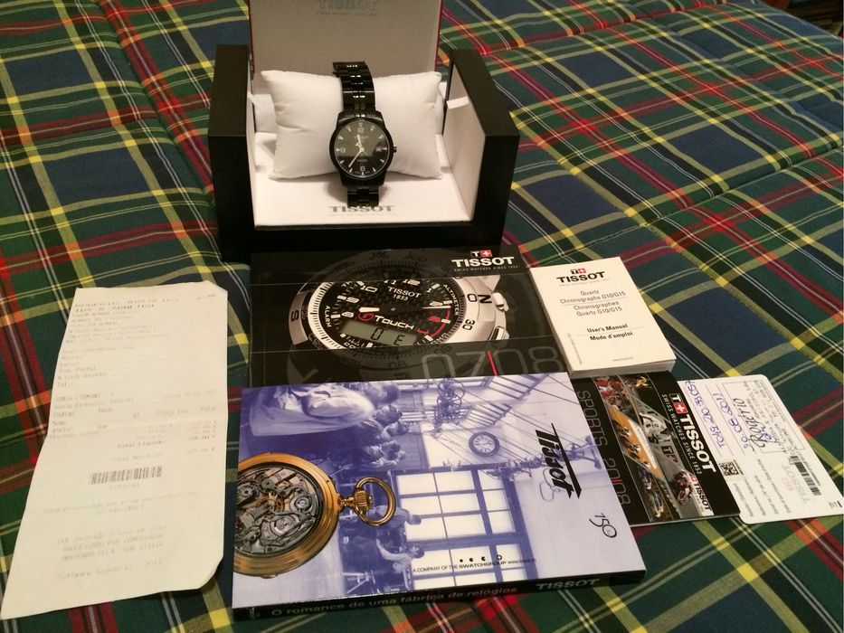 Relógio Tissot Pr100 Preto com fatura de Compra
