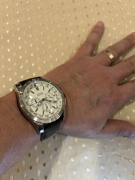 Relogio Guess cronografo bracelete cabeldal castanho