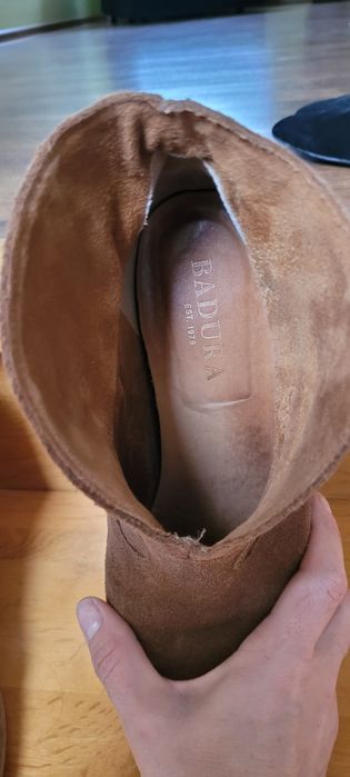 Zamszowe botki  Badura