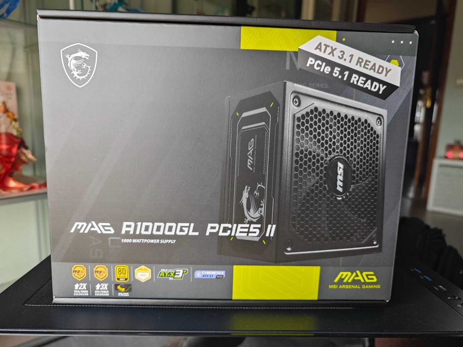 Fonte Modular MSI MAG A1000GL 1000W 80+ Gold PCIE5 II