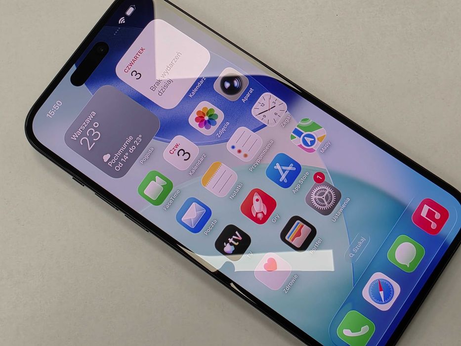 iPhone 15+ Plus 128GB Dual SIM (SIM + eSIM)/ Black/ BAT 84%/ Grade A/ + ładowarka/ GW 12 MSC