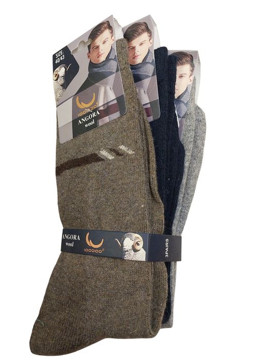 Komplet 3 pary skarpet męskich wełnianych