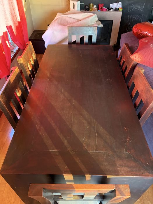 Mesa sala jantar wengue maciça