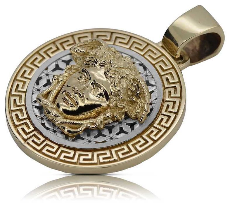 Złota zawieszka 14k 585 Meduza grecka droga cpn053wy 38mm Warszawa