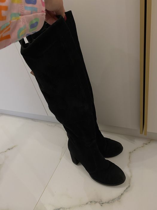 Чоботи осінь замшеві