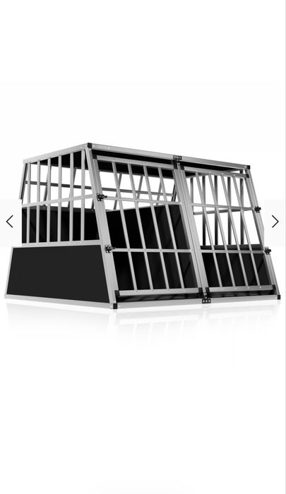Caixa/Gaiola de transporte Dupla para cães em Aluminio