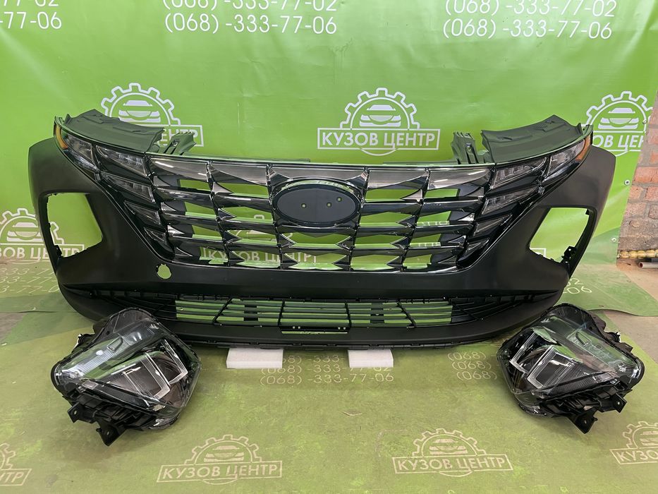 Бампер передній Hyundai Tucson 4 NX4 2020-2024 бампер передний решітка фара дхо туксон  ліва права фари