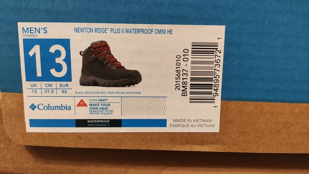 Черевики Columbia Newton Ridge Plus II Waterproof Omni-Heat