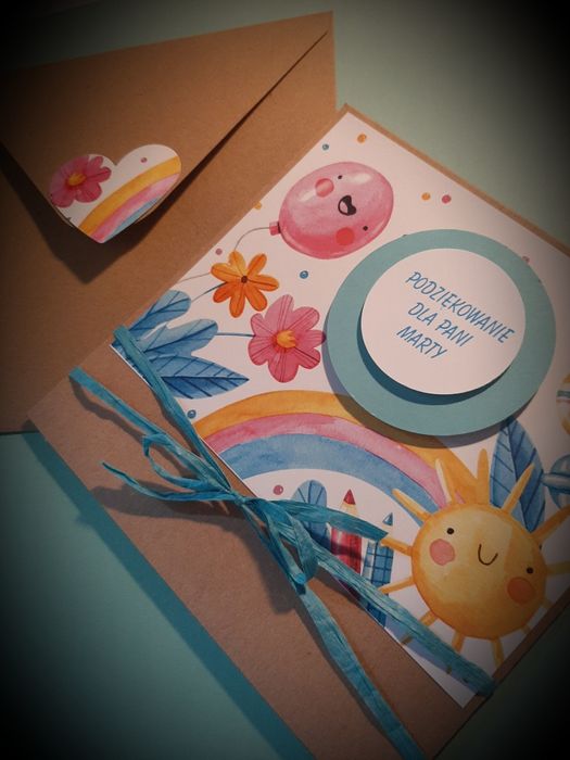 Podziękowanie ręcznie wykonane, żłobek,przedszkole,personalizacja.