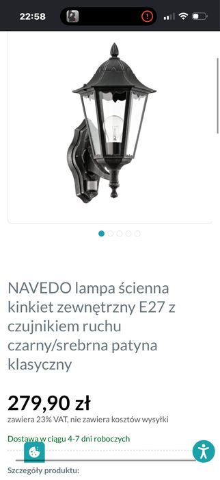 Kinkiet ścienny