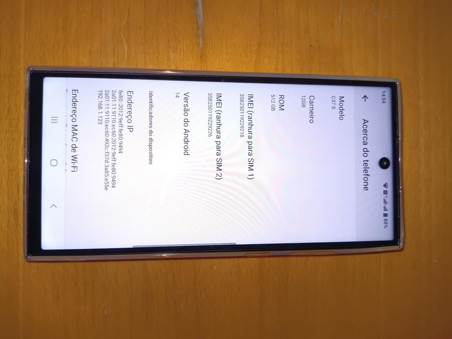 Smatphone Android 14 Novo!