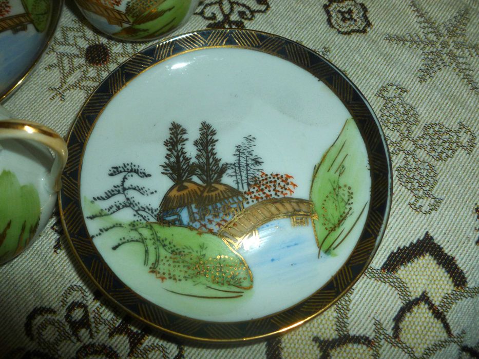 Serviço de chá/café em porcelana fina chinesa gueixa