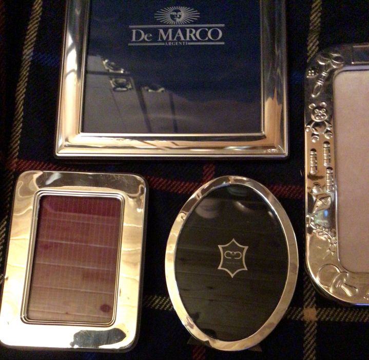 Moldura de prata conjunto 4