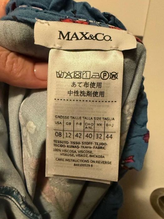 Max&Co Długa Sukienka – Niebieska – Stan Bardzo Dobry