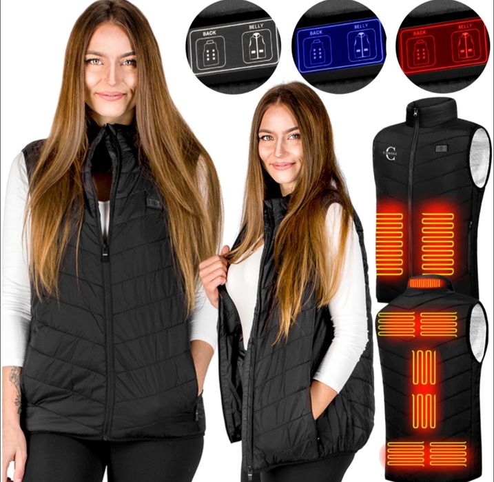 Kamizelka podgrzewana bezrękawnik USB damska męska pikowana