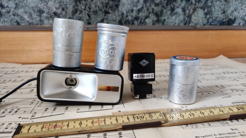 Flash e Conversor de flash antigos - Agfa e National Panasonic