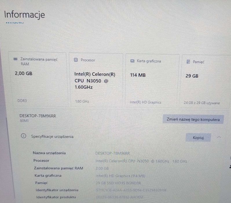 Komputer Tablet Lenovo Yoga 300-11IBR