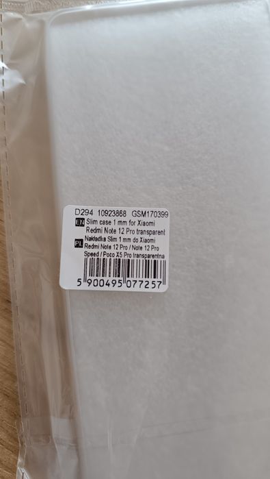 Nowe Etui plecki slim case do Xiaomi Redmi Note 12 Pro + Poco X5 Pro