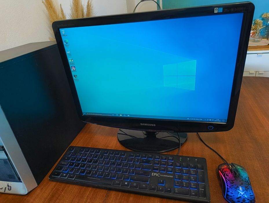 Computador Completo + Monitor + Impressora HP (Tinteiros Cheios) + SSD