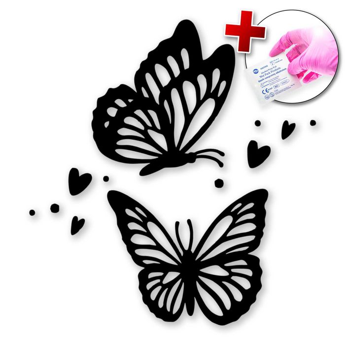 Naklejka - MOTYLE - 15x16cm - na telefon, laptop, samochód