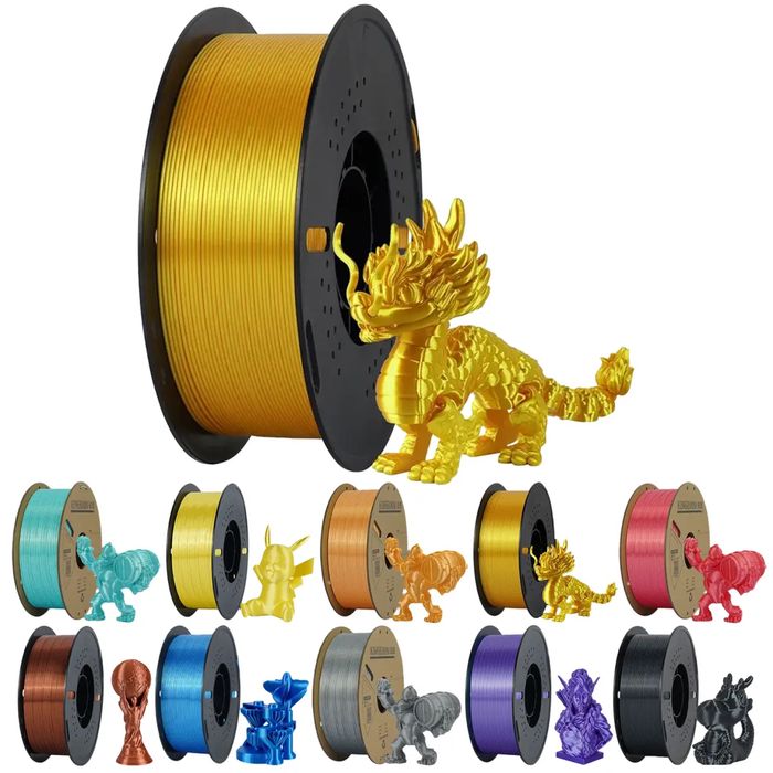 Пластик філамент для 3D друку 1кг ABS, TPU, PA-CF, PETG-CF, Luminous, Marble, PLA, PLA SILK, PETG, NYLON, Bambu Lab, SUNLU