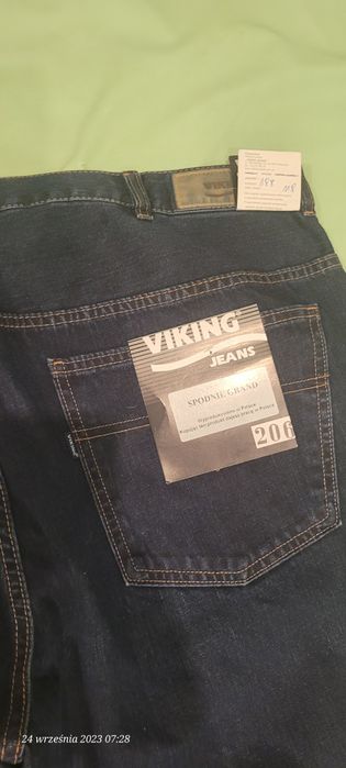 NOWE Spodnie Jeansowe Viking dla większej osoby