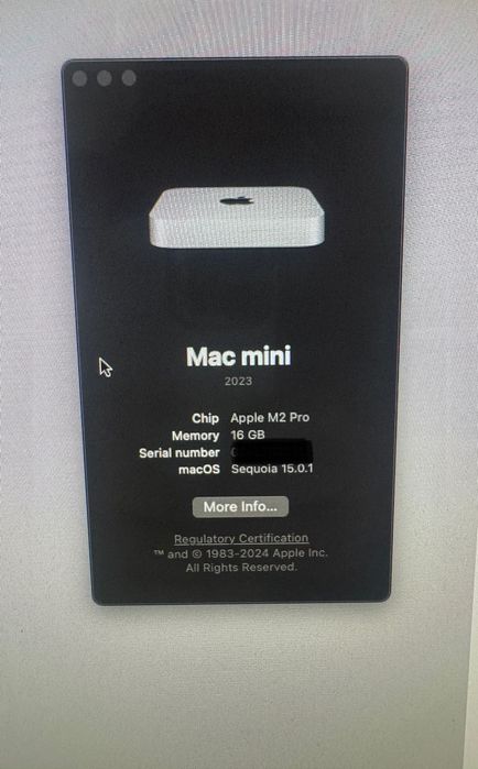 Mac mini M2 Pro 16Gb 512Gb - como novo