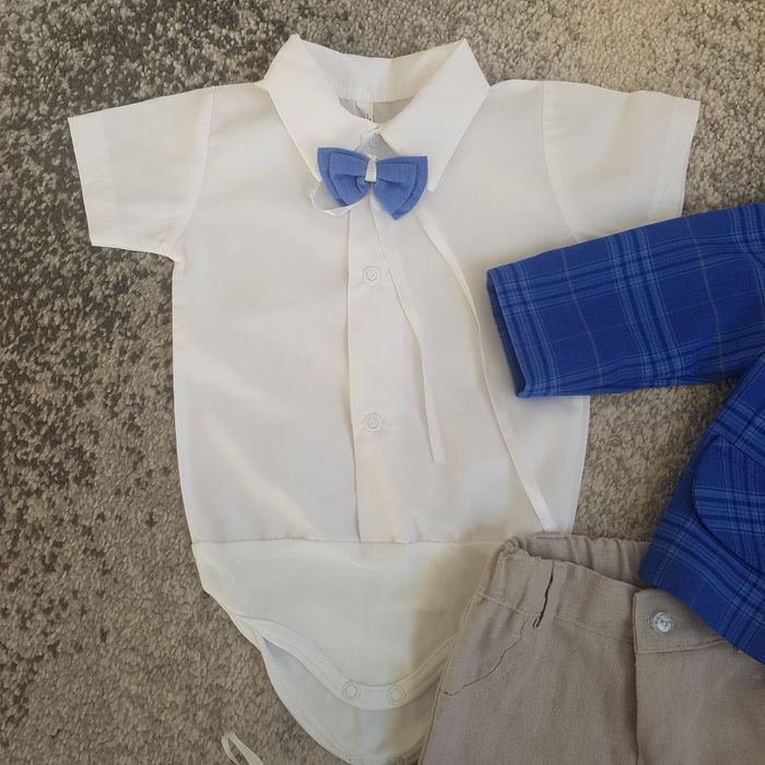 Ubranko/komplet/zestaw do chrztu dla chłopca r. 62