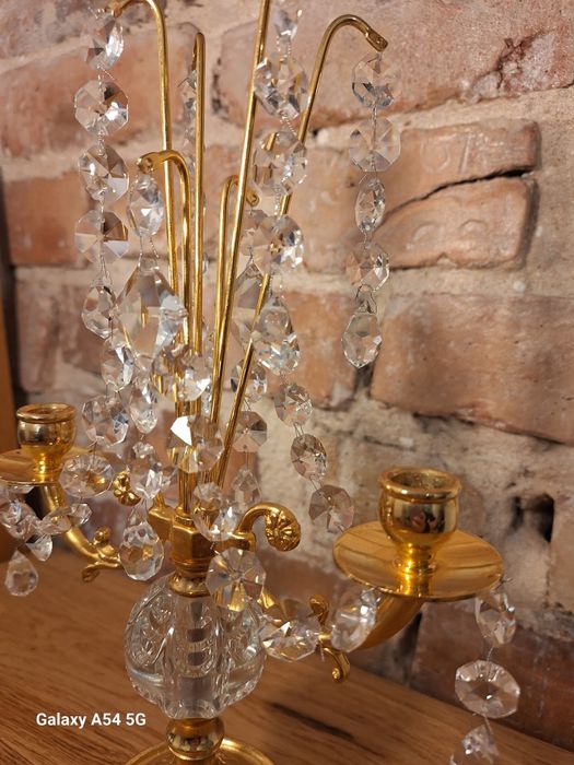 Dwuramienny świecznik vintage