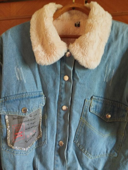 Джинсова куртка утеплена