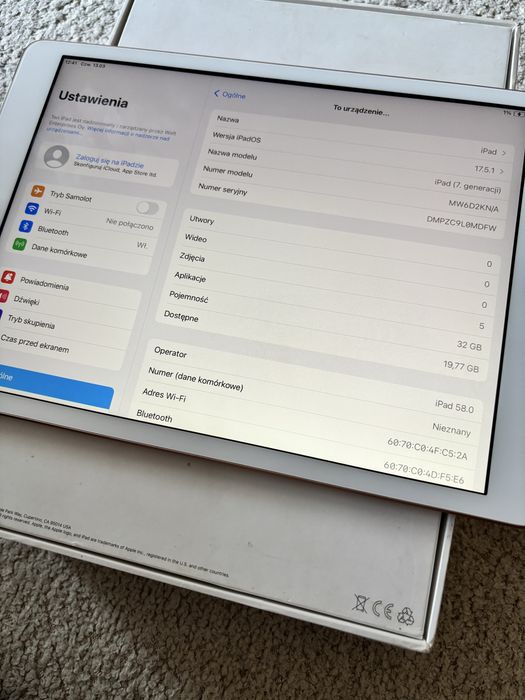 Ipad 7 generacji zablokowany