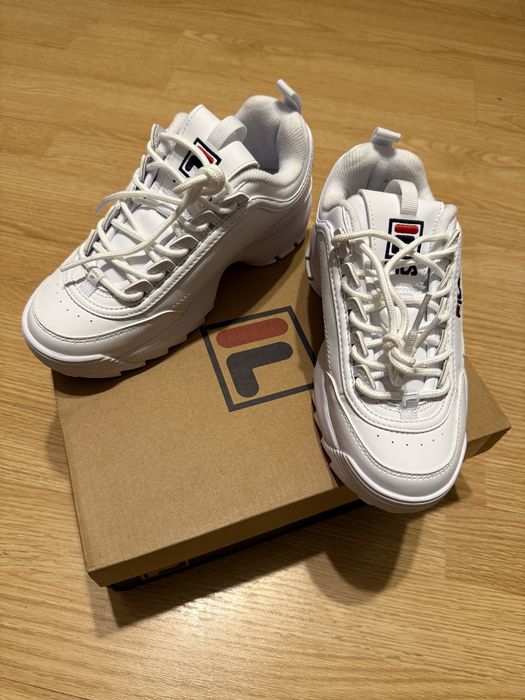 Białe sneakersy FILA Disruptor II – Stan idealny / Nowe